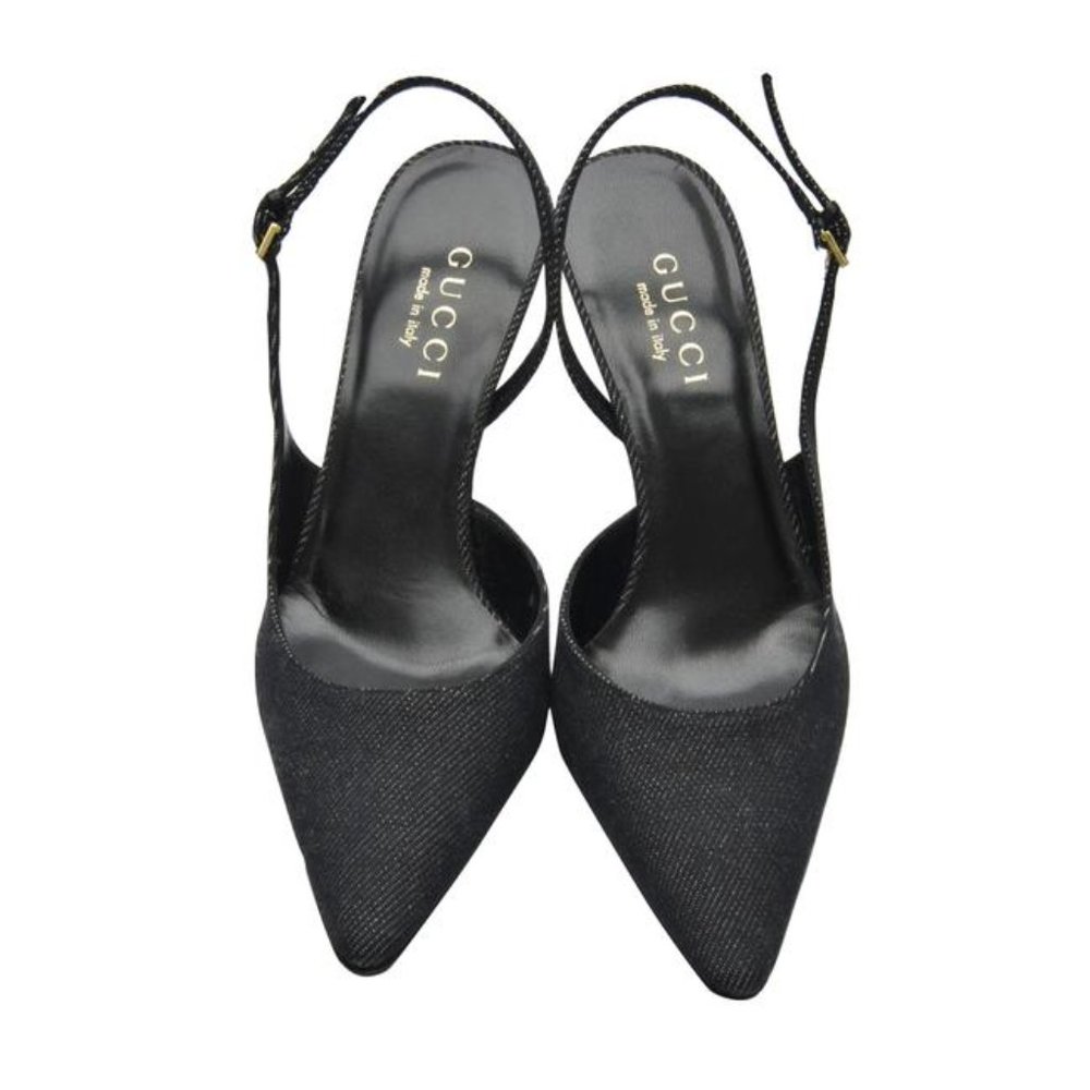 Tom Ford for Gucci "New Cruise" Black Denim Heels